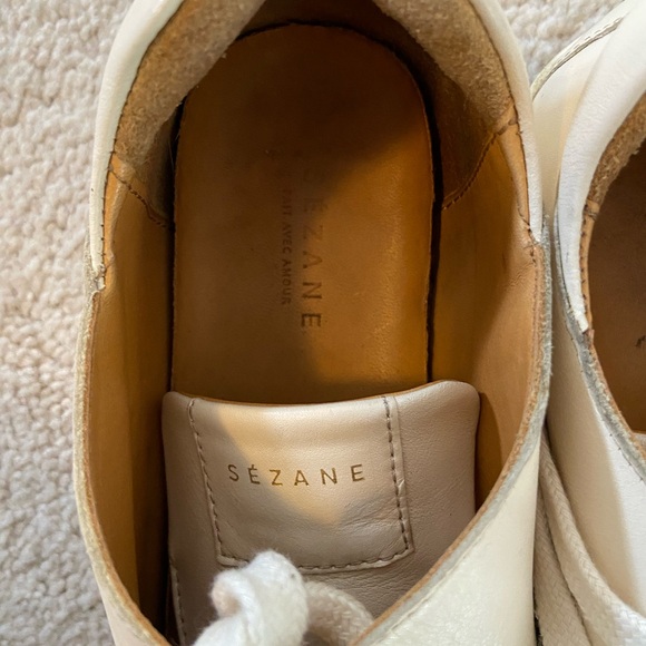 Sezane Jack Trainer Sneaker Smooth Ecru 36 - Picture 5 of 7